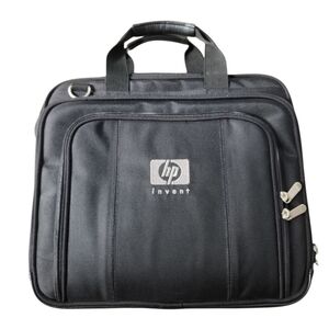 HP Invent Black Laptop Multi Pocket Briefcase Bag Work Office EUC